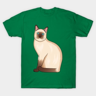 Siamese cat cartoon illustration T-Shirt